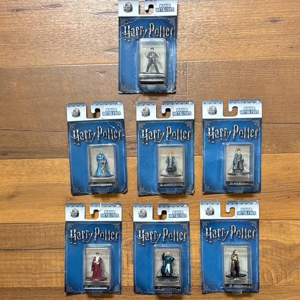 Harry Potter Nano Metal Figs Die Cast Miniature Figurines LOT of 7